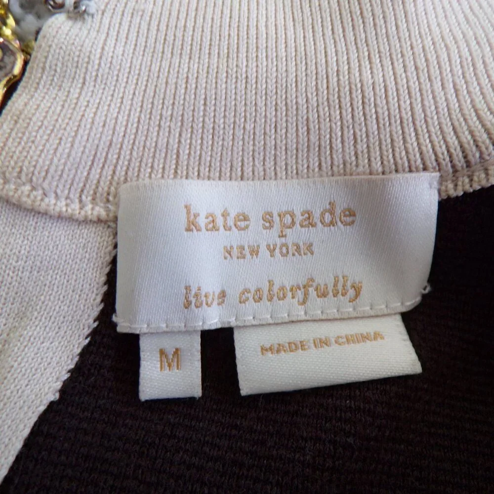 Kate Spade silk Black preppy dress M